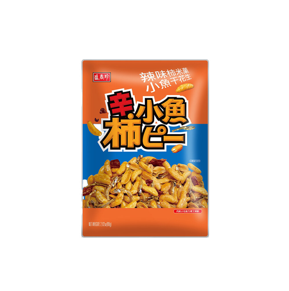 辣味柿米菓小魚干花生 80g