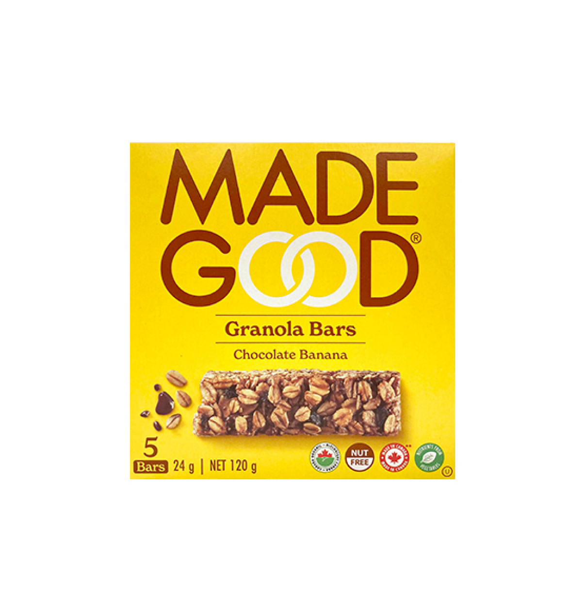 Made Good 有機巧克力香蕉雜錦穀物棒120g 5條裝
