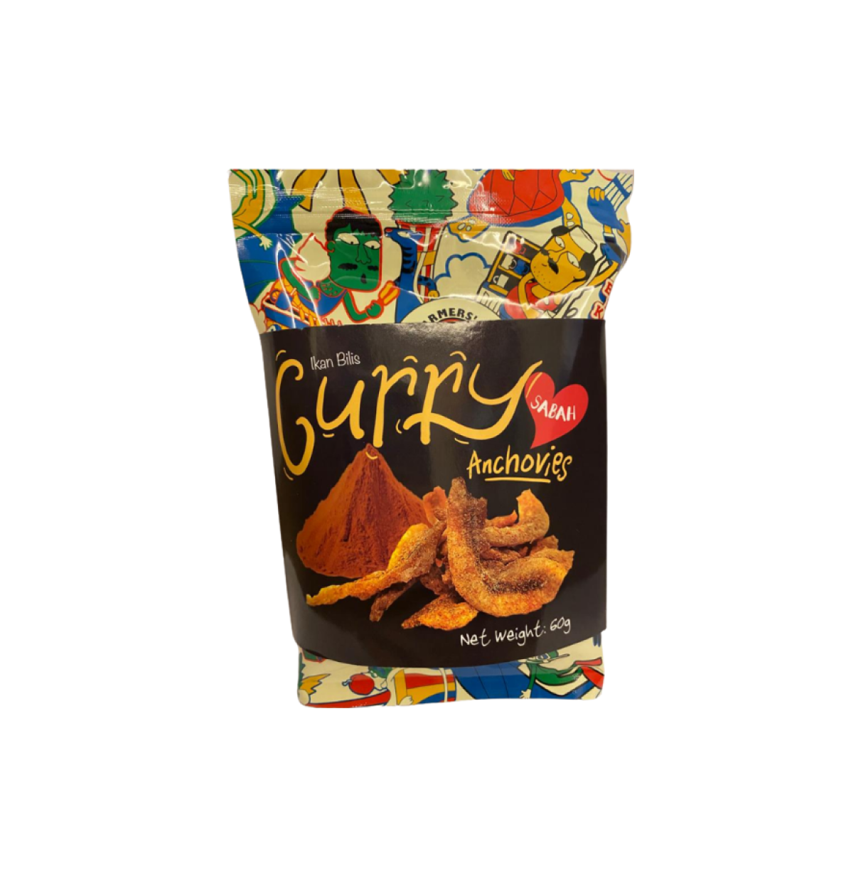 Curry anchovie 沙巴特產 咖喱味江魚仔