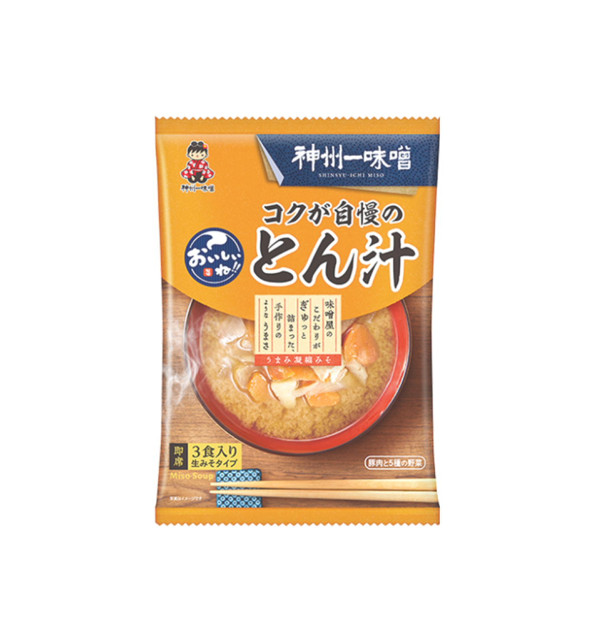 MIYASAKA 濃味自慢豚汁3包裝味噌湯 192g