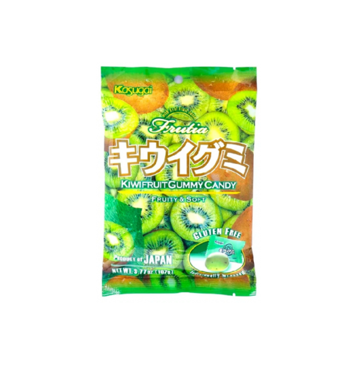 春日井 奇異果味橡皮軟糖零食 日本果汁糖 107g